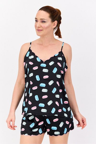 Timree Women 2 Pieces Allover Print Top And Bottom Pajama Set, Multicolor