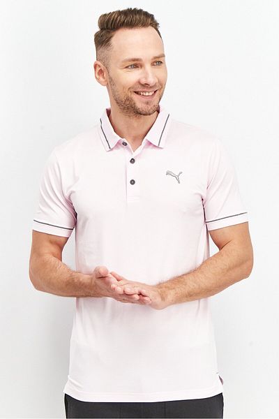 Puma Men Sportswear Fit Cloudspun Monarch Polo Shirt, Pink