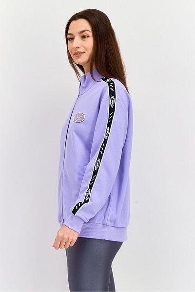 SKECHERS Women Sportswear Fit Long Sleeves Outdoor Sweatshirt, Lavender