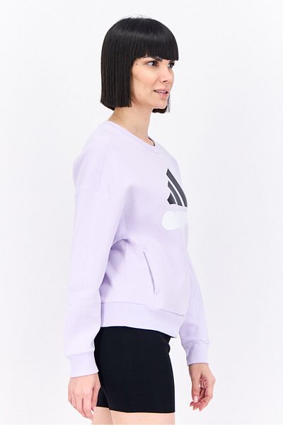 adidas Women Sportswear Fit Long Sleeve Outdoor Sweatshirts, Light Purple