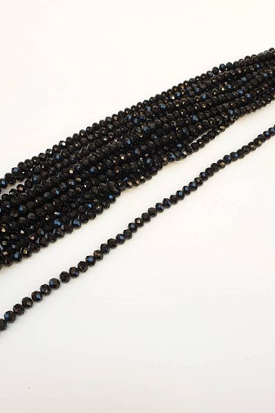 Hayalperest boncuk Black Plated Crystal Beads 8 mm