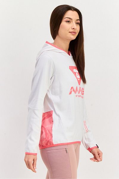 Aape By A Bathing Ape Women Brand Logo Long Sleeves Hooded Sweatshirt, White