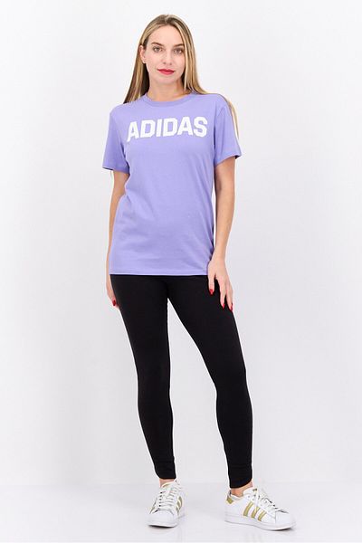 adidas Women Sportswear Fit Brand Logo Training Top, Lavender Combo