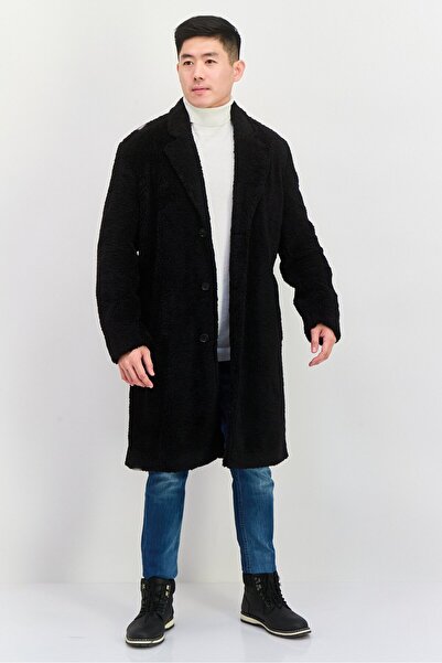 Hugo Boss Men Textured Trench Coat, Black