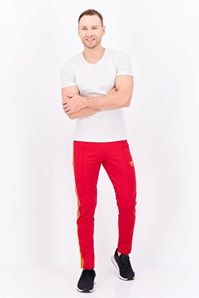adidas Men Slim Fit Training Sweatpants, Red