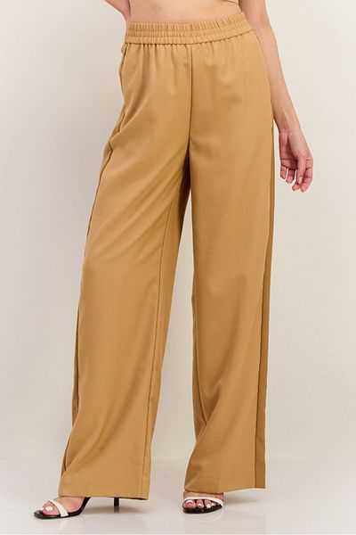 Gant Women Regular Fit Strength Leg Plain Pants, Tan