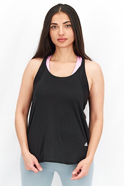adidas Women Sportswear Fit Sleeveless Training Tank Top, Black