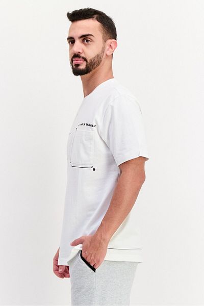 SKECHERS Men Sportswear Fit Short Sleeves Outdoor T-shirt, White