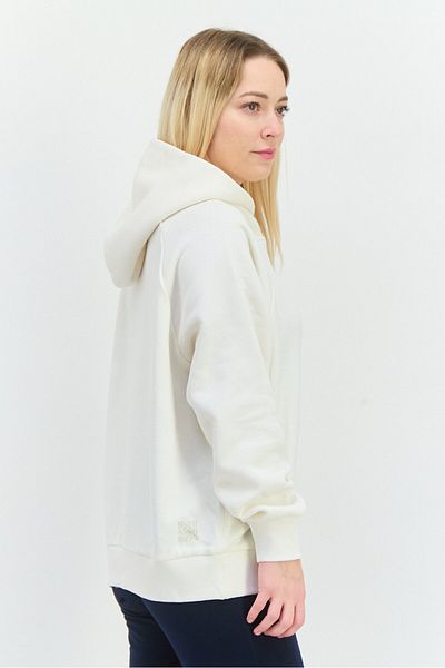 Champion Women Custom Fit Long Sleeves Outdoor Sweatshirt, Off White