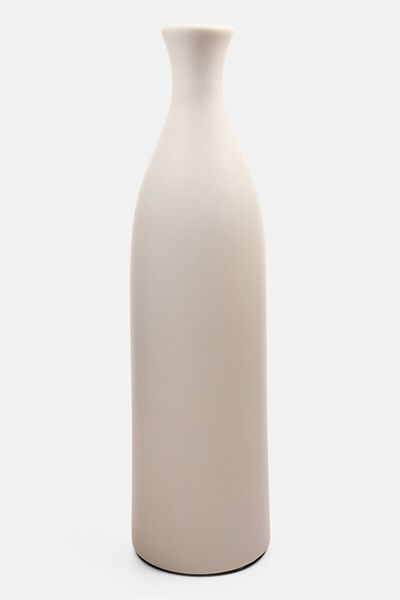 Muy Mucho Ceramic Decorative Flower Vase, Off White