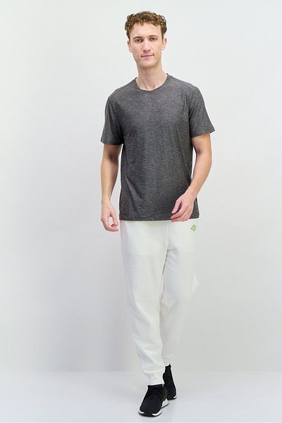 Esprit Men Regular Fit Brand Logo Sweatpants, White