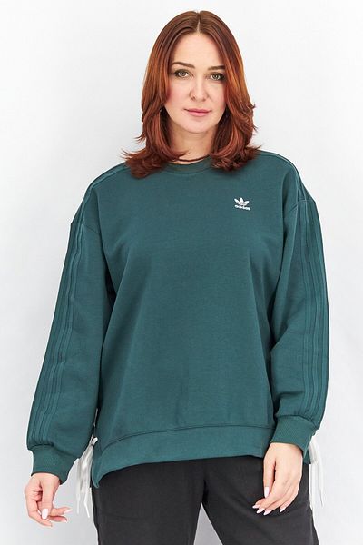 adidas Women Sportswear Fit Embroidered Logo Outdoor Sweatshirts, Fern Green