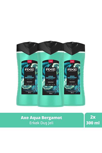 Axe Aqua Bergamot 3 in 1 Body Hair Face Shampoo 300 ml
