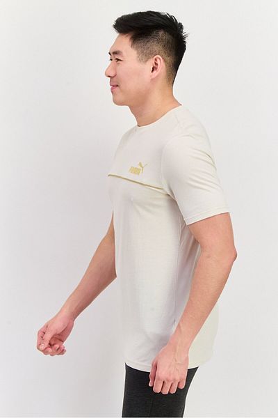 Puma Men Sportswear Fit Short Sleeves Training T-Shirt, Beige