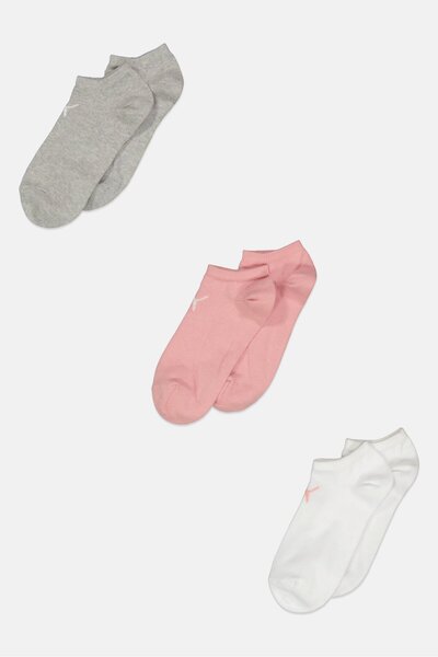 Puma جوارب رجالية منخفضة القطع بشعار العلامة التجارية، 3 أزواج، متعددة الألوان