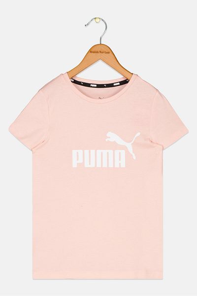 Puma Kids Girl Sportswear Fit Round Neck Short Sleeve Top, Pink