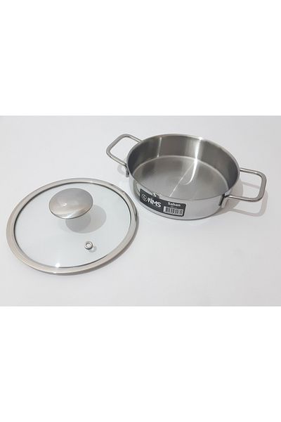 renkli çiçekler 16cm Steel Saucepan with Lid Food Heating Food Storage Saucepan