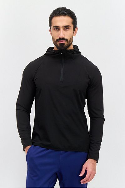 Tapout Men Brand Logo Long Sleeves Hoodies, Black