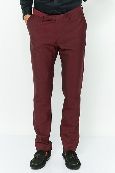 Gant Men Solid No Stretch Dress Pants, Plumped Red