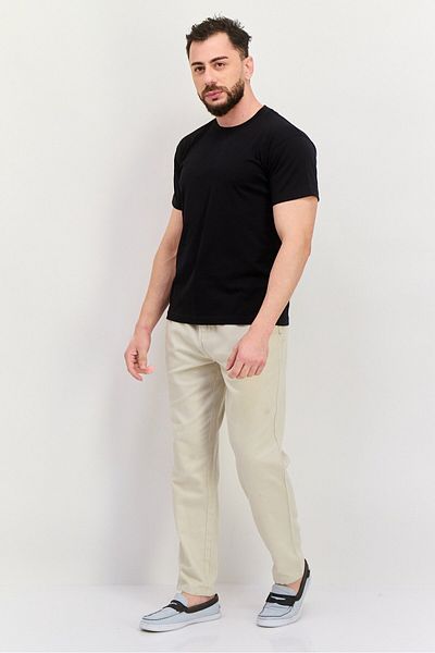 Esprit Men Crew Neck Short Sleeve Brand Logo T-shirt, Black