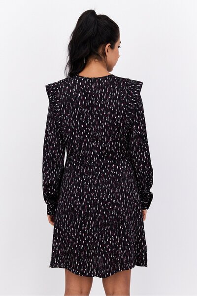 Scotch & Soda Women Allover Print Mini Dress, Black