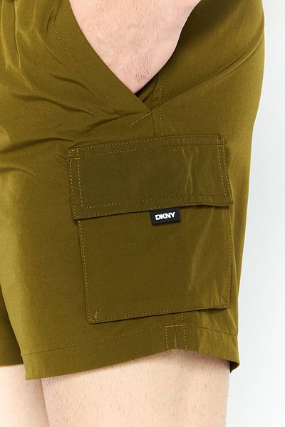 Dkny Men Brand Logo Board Short, Dark Olive