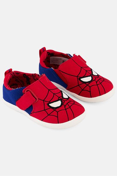 Toms X Marvel Toddlers Boy Spider Man Face Print Velcro Shoes, Red