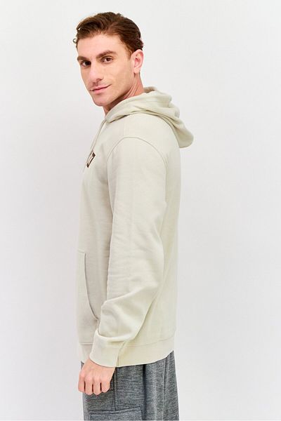 Hurley Men Hooded Long Sleeve Brand Logo Sweatshirt, Light Grey