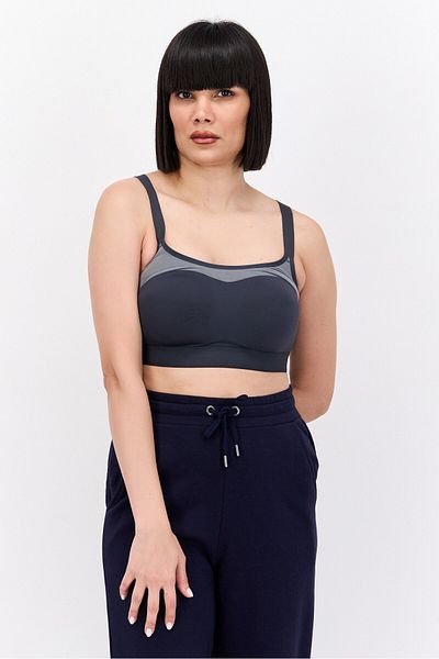 Brooks Women Sportswear Fit Lightly Padded Running Sports Bra, Grey