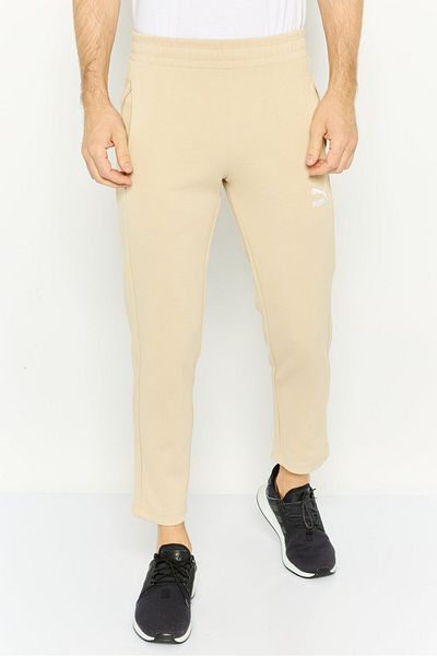 Puma Men Sportswear Fit Embroidered Logo Outdoor Sweatpants, Beige