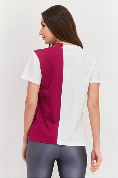 adidas Women Sportswear Fit Short Sleeve Training Top, White Combo