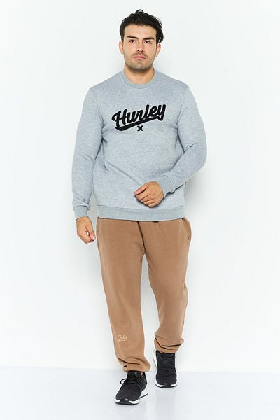 Hurley Men Sportswear Fit Long Sleeve Outdoor Sweatshirt, Grey
