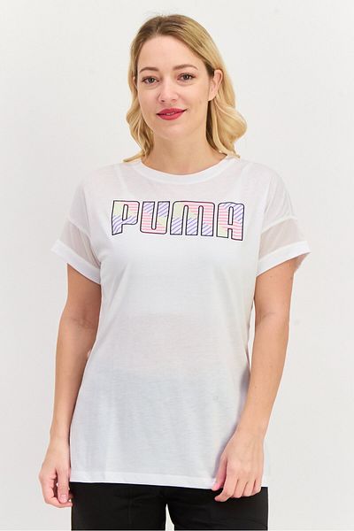 Puma Women Sportswear Fit Short Sleeve Training Top, White