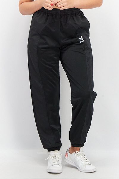 adidas Women Loose Fit Embroidered Logo Training Pants, Black