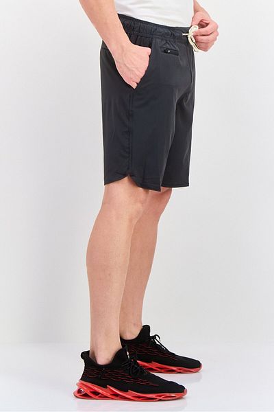 Vintage 1946 Men Sportswear Fit Plain Outdoor Shorts, Dark Grey