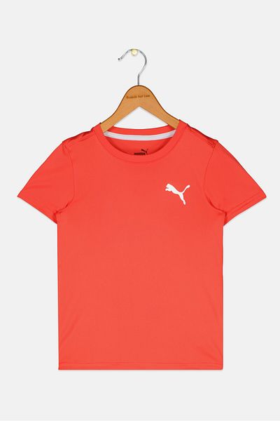 Puma Kids Boy Sportswear Crew Neck Short Sleeve T Shirt, Red