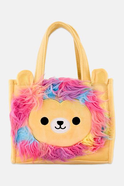 Squishmallows حقيبة توت ليونارد للبنات 20 سم ارتفاع × 25 سم طول × 10 سم عرض، مجموعة باللون الأصفر