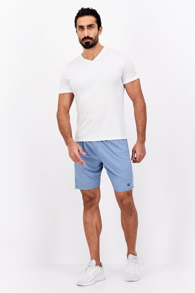 Layer 8 Men Sportswear Fit Plain Training Shorts, Blue