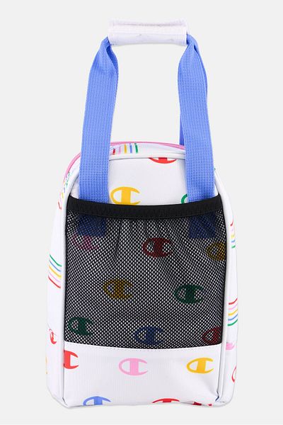 Champion Kids Girl Brand Logo Lunch Bag 18 L x 24 H x 10 W cm, White Combo