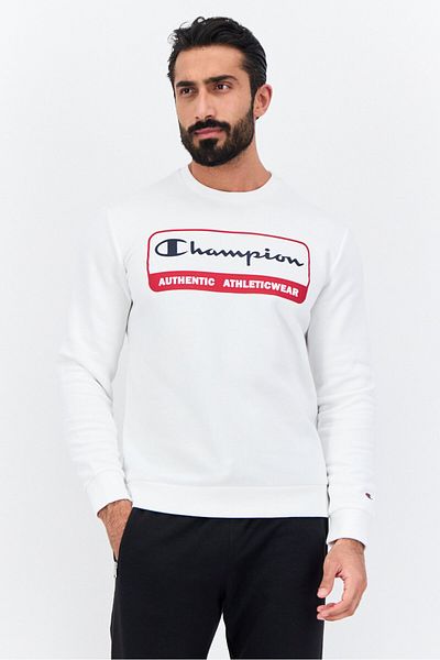 Champion Men Sportswear Fit Long Sleeves Outdoor Sweatshirt, White