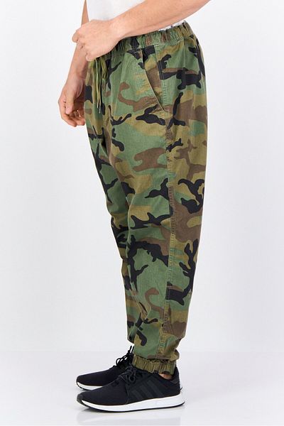 GAP Men Regular Fit Coumflage Joggers Pants, Olive Combo