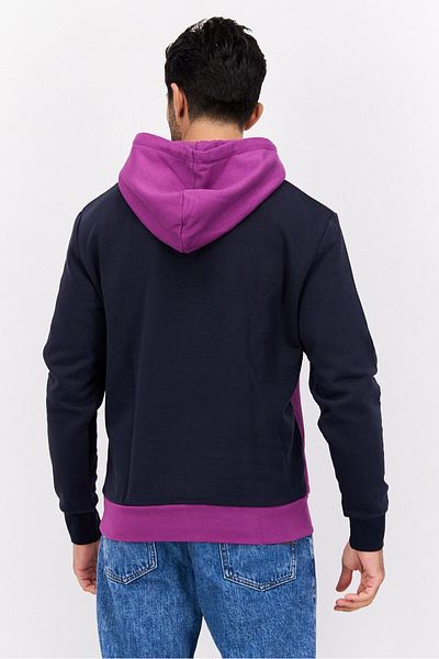 Esprit Men Hooded Long Sleeves Two-toned Sweatshirt, Purple