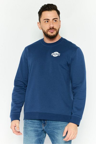Hurley Men Long Sleeve Graphic Print Sweatshirt, Navy