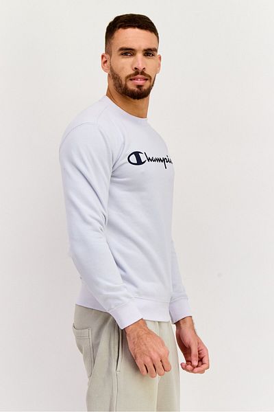 Champion Men Sportswear Fit Long Sleeve Outdoor Sweatshirt, Light Grey
