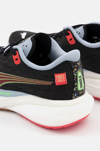 Puma Women Deviate Nitro 2 Lace Up Running Shoes, Black