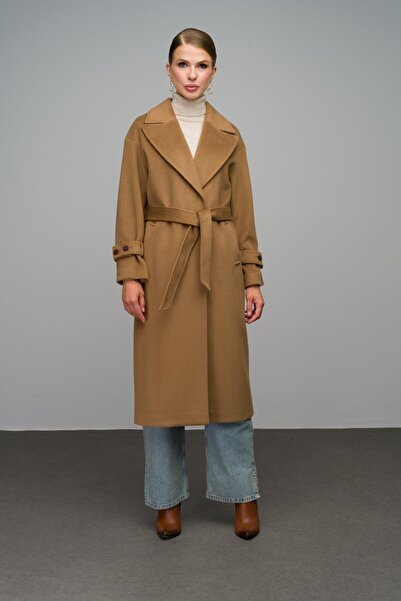 Olcay Голямо палто с платнени ръкави и затваряне с щракване - K. KAMEL 3933