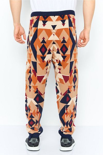 Never Fully Dressed Men Regular Fit Allover Print Jogger Pants, Brown