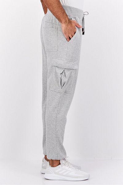 BENCH Men Sportswear Fit Brand Logo Outdoors Sweatpants, Grey