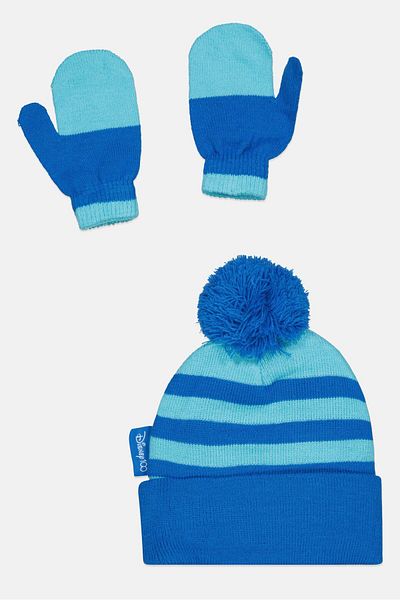 Disney Kids Boy 2 Pcs Beanie And Winter Gloves, Blue
