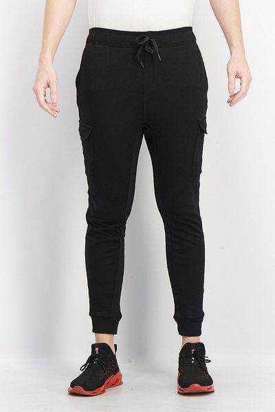 90 Degree By Reflex Men Sportswear Fit Drawstring Jogger Pants, Black